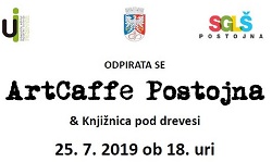 Odpirata se ArtCaffe Postojna & Knjižnica pod drevesi