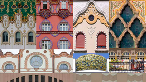 Slika: Vabilo na razstavo Art Nouveau valovanje: arhitekturna dediščina v Podonavju